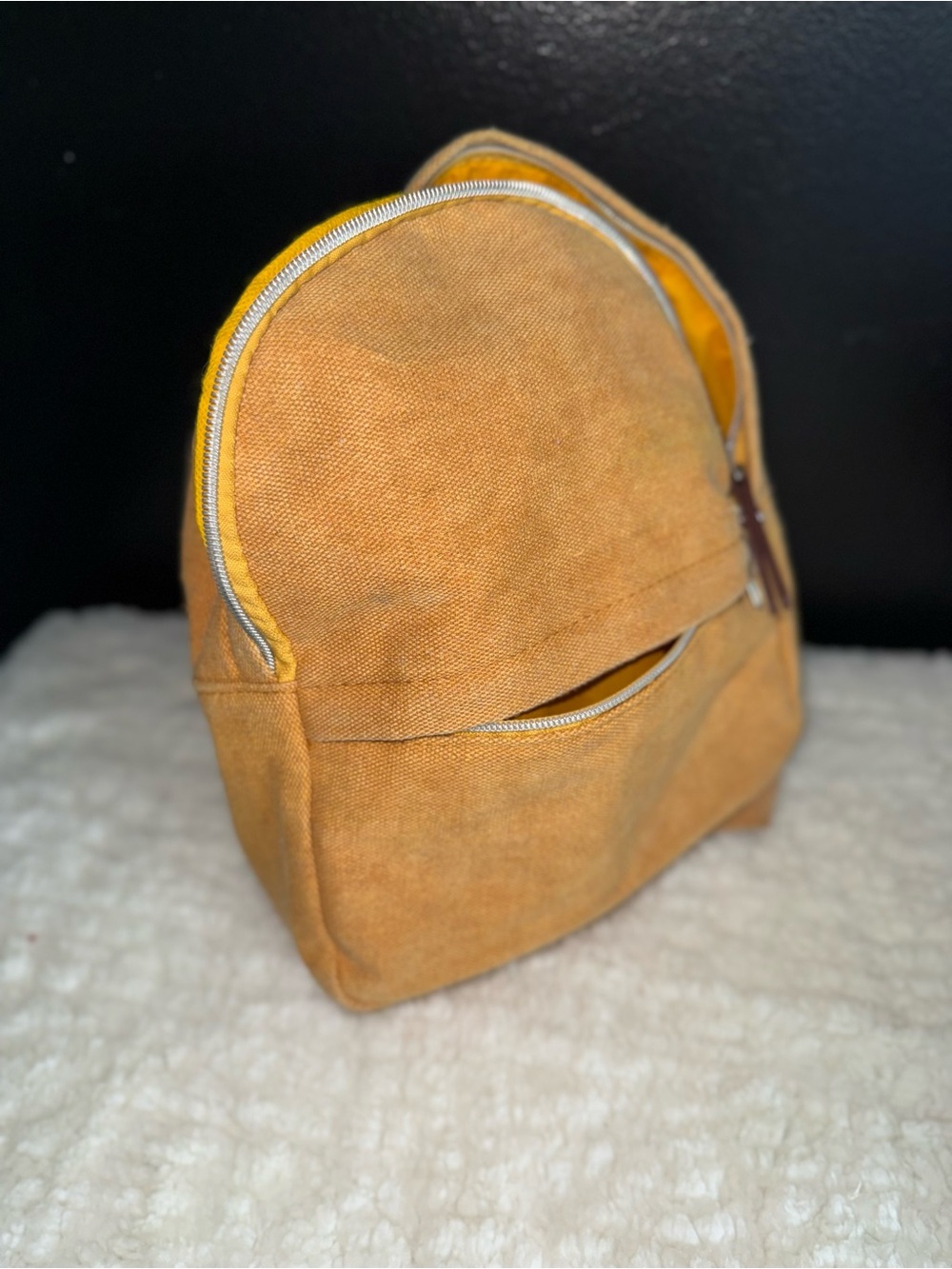 Everyday Ochre Canvas Backpack for Women